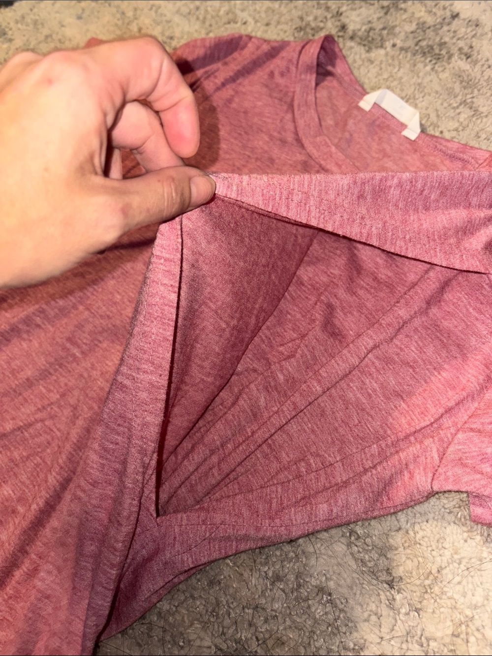 3/$20! Women XL maternity nursing shirt Short Sleeve dark Pink short sleeve Tee - Picture 3 of 5